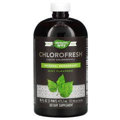 Nature's Way, Chlorofresh, жидкий хлорофилл, с ароматом мяты, 132 мг, 473,2 мл (NWY-03501), фото