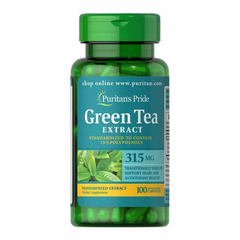 Puritan's Pride, Стандартизований екстракт зеленого чаю 315 мг, 100 капсул (PTP-13131), фото
