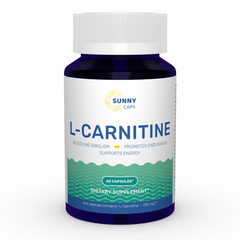 L-карнітин, L-carnitine Powerfull, Sunny Caps, 250 мг, 60 капсул (SUN-530654), фото