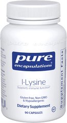 Pure Encapsulations, L-лізин, 500 мг, 90 капсул (PE-00168), фото