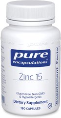 Pure Encapsulations, пиколинат цинка, 15 мг, 180 капсул (PE-00251), фото