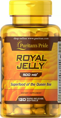 Маточное молочко, Royal Jelly, Puritan's Pride, 500 мг, 120 гелевых капсул (PTP-17142), фото