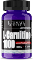 Ultimate Nutrition, L-карнитин, 1000 мг, 30 таблеток (104758), фото