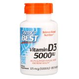 Doctor's Best DRB-00218 Doctor's Best, Вітамін D3, 125 мкг (5000 МО), 180 м'яких желатинових капсул (DRB-00218)