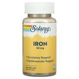 Solaray SOR-46105 Solaray, Iron (Залізо), 50 мг, 60 рослинних капсул (SOR-46105)
