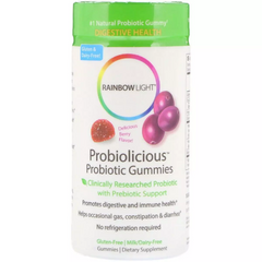 Rainbow Light, Probiolicious, Пробіотики, 60 жувальних цукерок (RLT-30161), фото