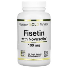 California Gold Nutrition, Fisetin with Novusetin, фізетин, 100 мг, 180 рослинних капсул (CGN-01844), фото