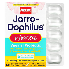 Jarrow Formulas, Jarro-Dophilus, вагинальный пробиотик, для женщин, 5 млрд КОЕ, 60 вегетарианских капсул (JRW-03054), фото
