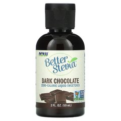 Now Foods, Рідкий підсолоджувач Better Stevia, темний шоколад, 59 мл (NOW-06966), фото