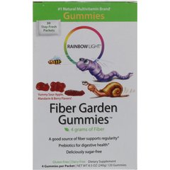 Пищевые волокна для детей, Fiber Garden Gummies, Rainbow Light, 30 пак. по 4шт., (RLT-12101), фото