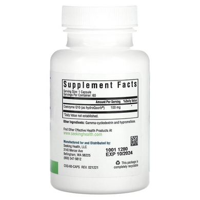 Seeking Health, Optimal CoQ10, 100 мг, 60 вегетарианских капсул (SKH-52022), фото