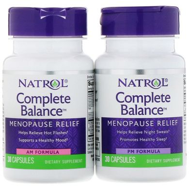 Менопауза повний комплекс, Complete Balance for Menopause, Natrol, 2 банки по 30 капсул (NTL-03001), фото