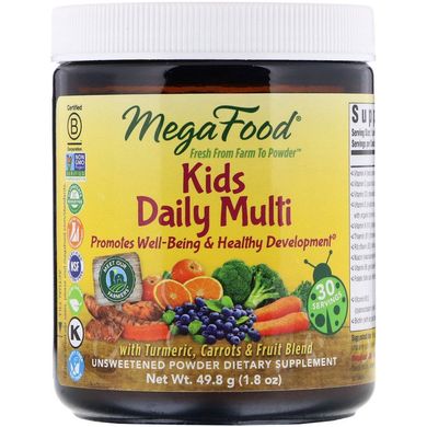 Мультивитамины для детей (Kids Daily Multi), MegaFood, несладкий, 49.8 г (MGF-60145), фото