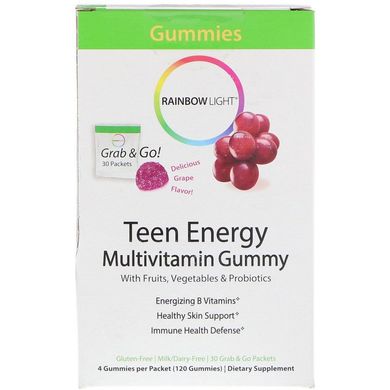 Мультивітаміни для підлітків, Multivitamin Gummy, Rainbow Light, 30 пакетиків (RLT-12181), фото