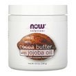 Масло какао з маслом жожоба (Cocoa Butter, Jojoba Oil), Now Foods, Solutions, 192 мл, (NOW-07760)