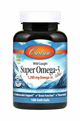 Carlson Labs, Wild Caught Super Omega-3 Gems, высокоэффективная омега-3 из морской рыбы, 600 мг, 100 капсул (CAR-01521), фото