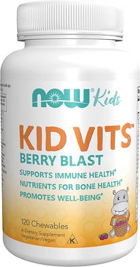 Now Foods, Kid Vits, ягодный взрыв, 120 жевательных таблеток (NOW-03882), фото