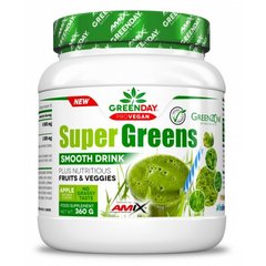 Amix, GreenDay Super Greens Smooth Drink, зеленое яблоко, 360 г (820513), фото