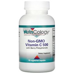 Nutricology, Витамин C 500 без ГМО с ягодными полифенолами, 90 вегетарианских капсул (ARG-57620), фото