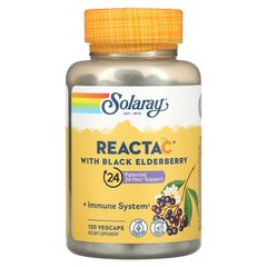 Витамин С с черной бузиной, Reacta-C + Elderberry, Solaray, 120 капсул (SOR-84663), фото