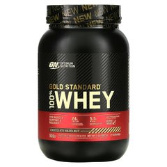 Optimum Nutrition, Gold Standard, 100% Whey, сыворотка, со вкусом фундука в шоколаде, 907 г (OPN-06067), фото