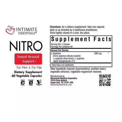 Bluebonnet Nutrition, Підтримка сексуального збудження, Intimate Essenitals Nitro, 60 вегетаріанських капсул (BLB-04018), фото