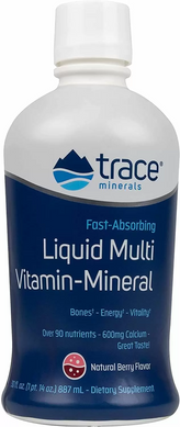 Trace Minerals Research, Рідкі мультивітаміни та мінерали, Multi Vitamin-Mineral, смак ягід, 887 мл (TMR-00126), фото