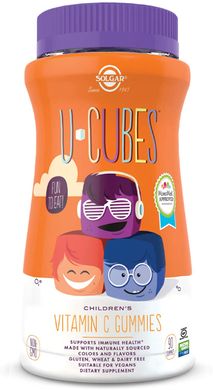 Solgar, U-Cubes, Вітаміном C для дітей, 250 мг, апельсин та полуниця, 90 жувальних мармеладок (SOL-59598), фото
