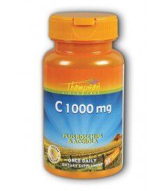 C + Rose Hips & Acerola, Thompson, 1000 мг, 30 вегетарианских капсул (THO-19054), фото