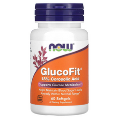 NOW Foods, GlucoFit, 60 мягких желатиновых капсул (NOW-03095), фото