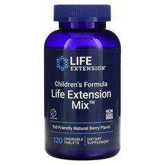 Life Extension, Life Extension Mix, детская добавка, с натуральным ягодным вкусом, 120 жевательных таблеток (LEX-21991), фото