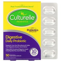 Culturelle, пробиотики, ежедневный пищеварительный пробиотик, 10 миллиардов КОЕ, 50 вегетарианских капсул для приема один раз в день (CTL-40021), фото