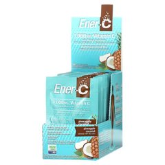 Ener-C, Витамин C, смесь для приготовления мультивитаминного напитка со вкусом ананаса и кокоса, 1000 мг, 30 пакетиков (ENR-00105), фото