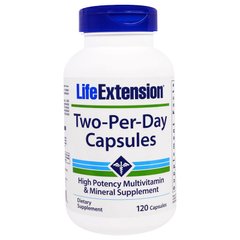 Мультивітаміни, Two-Per-Day, Life Extension, 120 капсул, (LEX-21141), фото