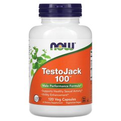 Now Foods, TestoJack 100, 120 растительных капсул (NOW-02138), фото