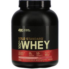 Optimum Nutrition, 100% Whey Gold Standard, сироватковий протеїн, зі смаком апетитної полуниці, 2270 г (OPN-02869), фото