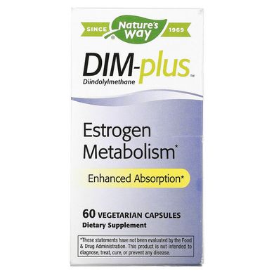 Nature's Way, DIM-plus, Estrogen Metabolism, Метаболизм эстрогенов, 60 вегетарианских капсул (NWY-14810), фото