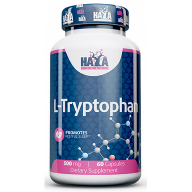 Haya Labs, L-триптофан, 500 мг, 60 капсул (818805), фото