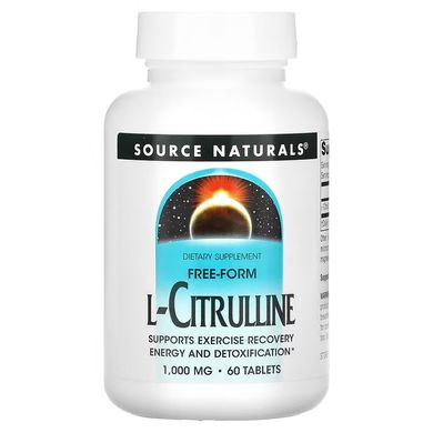 Source Naturals, L-цитрулін, 1000 мг, 60 таблеток (SNS-02003), фото