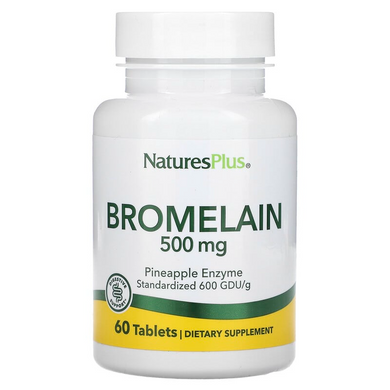Бромелайн, Natures Plus, 500 мг, 60 таблеток (NAP-04408), фото