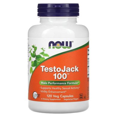 Now Foods, TestoJack 100, 120 растительных капсул (NOW-02138), фото