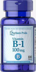 Витамин В1, Vitamin B-1, Puritan's Pride, 100 мг, 100 таблеток (PTP-11670), фото