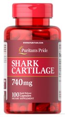 Акулячий хрящ, Shark Cartilage, Puritan's Pride, 740 мг, 100 капсул (PTP-16580), фото