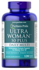 Puritan's Pride, Мультивитамины для женщин ультра 50+, 120 капсул (PTP-17394), фото