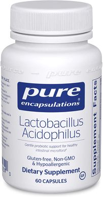 Лактобактерии ацидофильные, Lactobacillus Acidophilus, Pure Encapsulations, 60 капсул (PE-02239), фото