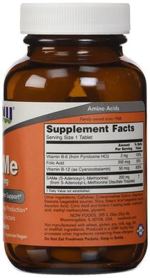 Аденозілметіонін, SAM-e, Now Foods, 200 мг, 30 табл., (NOW-00137), фото