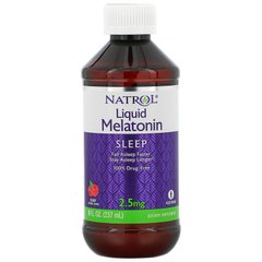 Natrol, Жидкий мелатонин для сна, ягодный вкус, 2,5 мг, 237 мл (NTL-07405), фото