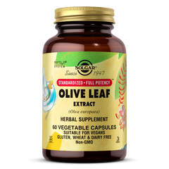 Екстракт листя оливи, Olive Leaf, Solgar, 450 мг, 60 капсул (SOL-04141), фото
