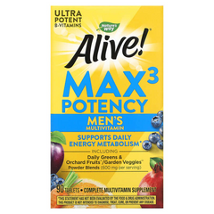 Nature's Way, Alive! Max3 Potency, мультивитамины для мужчин, 90 таблеток (NWY-15542), фото