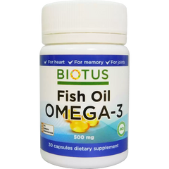 Омега-3 ісландський риб'ячий жир, Omega-3 Fish Oil, Biotus, 30 капсул (BIO-530265), фото
